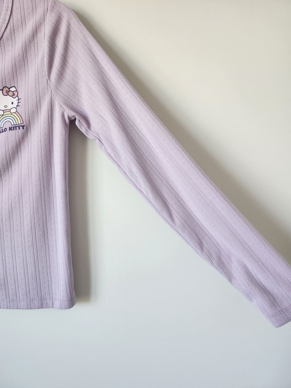 Hello Kitty Lavender Ribbed Button-Up Cardigan - Picture 5 of 9